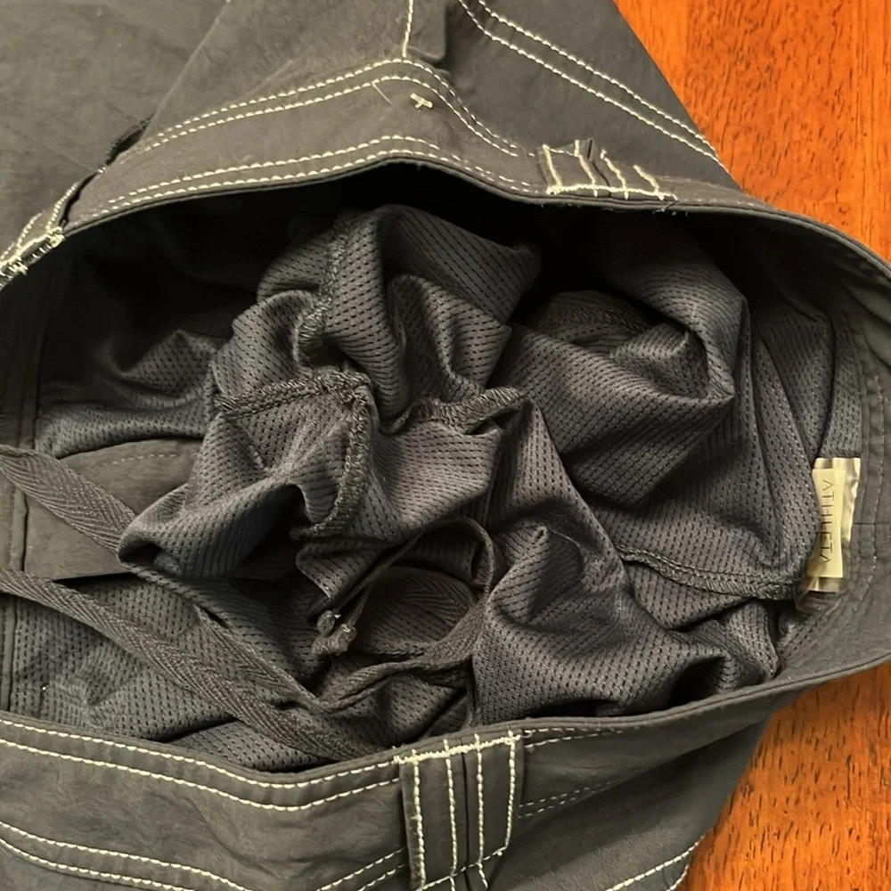 Athleta Navy RipStop Nylon Skirt Liner White Stitching Small - Picture 7 of 7